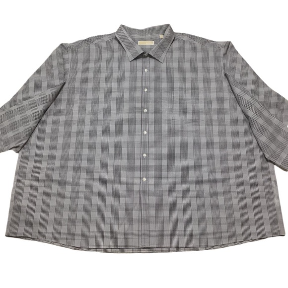 🛍️ MICHAEL KORS Relaxed Fit Button-Up Plaid Dress Shirt Men’s - Size 22 … - Picture 2 of 14